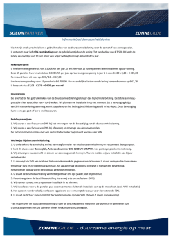 Informatieblad duurzaamheidslening