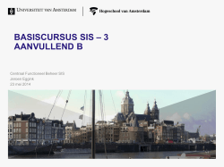 BASISCURSUS SIS – 3 AANVULLEND B