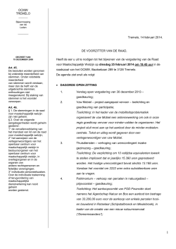 Agenda OCMW-raad 25.02.2014