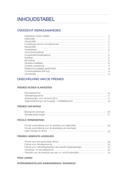 INHOUDSTABEL