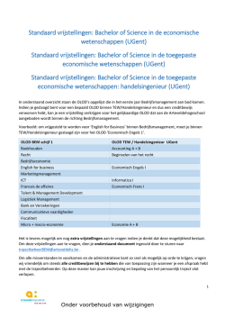 Handelsingenieur, TEW en Economische wetenschappen