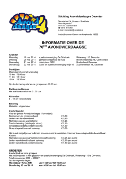 informatie over de 70 avondvierdaagse