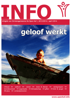 INFO 201314 web - Christengemeente De Open Hof