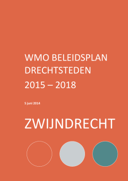 Wmo Beleidsplan 2015-2018 Drechtsteden