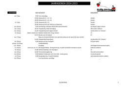 JAARAGENDA 2014-2015