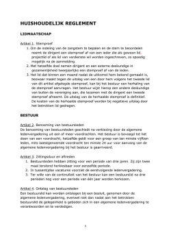 HUISHOUDELIJK REGLEMENT