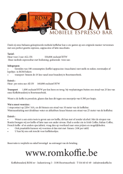 Info ROM Mobiele espresso bar
