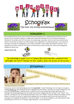Schoolfax februari - Basisschool Wijngaard Herentals
