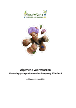 Algemene voorwaarden - Stichting Kinderopvang Roermond