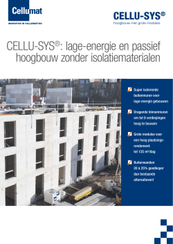 CELLU-SYS®: lage-energie en passief hoogbouw