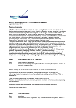 Inhoud nascholingsdagen voor
