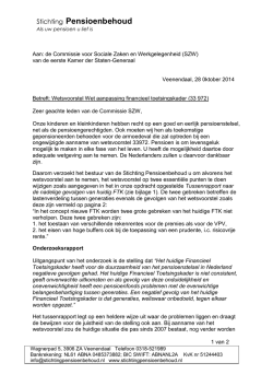 een brief - Nederlandse Bond voor Pensioenbelangen