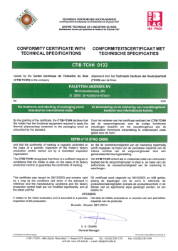 ISPM 15 Certificaat