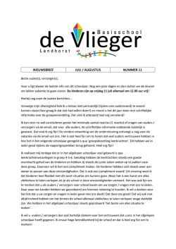 Juli / augustus 2014 - Basisschool De Vlieger