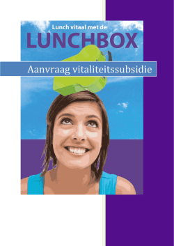 Aanvraag vitaliteitssubsidie