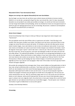 Nieuwsbrief 2014-2 - Toonhermanshuis Weert
