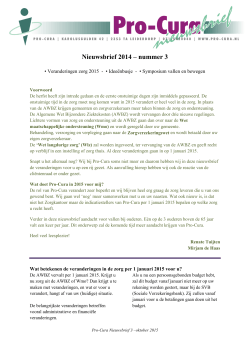 nieuwsbrief oktober 2014 - Pro-Cura