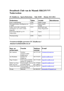 Draaiboek RKGSV en VV Nederwetten
