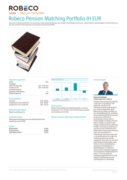 Robeco Pension Matching Portfolio IH EUR