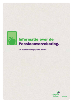 Informatie over de Pensioenverzekering.