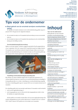 augustus 2014 m - Verdoorn Adviesgroep