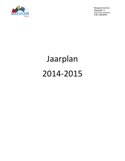 Jaarplan 2014-2015