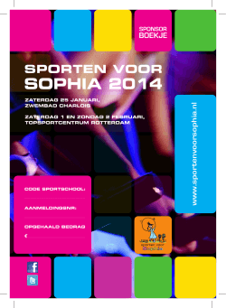 SOPHIA 2014 - Sporten voor Sophia