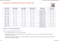 Schoolvakanties - Infolijn Onderwijs - PR Antwerpen