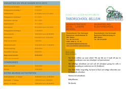 Planning schooljaar 14-15 - Taborschool Bellem