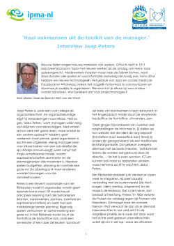 Jaap Peters - Projectmanagement Parade