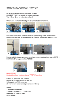BINNENKABEL "SOLDEER-PROPPER"