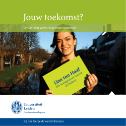 Jouw toekomst? - Universiteit Leiden