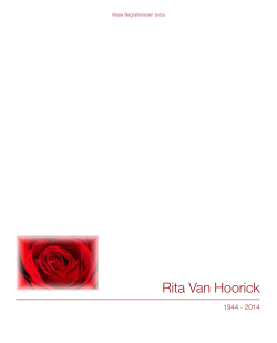 Rita Van Hoorick - Wase Begrafenissen