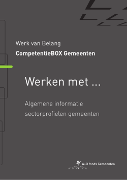 Introductie - A+O fonds Gemeenten
