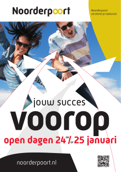 jouw succes open dagen 24 / 25 januari