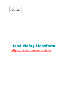 Handleiding Machform
