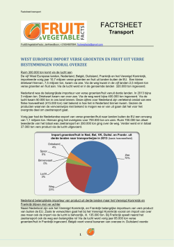 Factsheet transport - Fruit and Vegetables facts