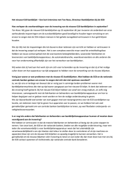 Een kort interview met Ton Roos, Directeur Bankbiljetten bij de ECB