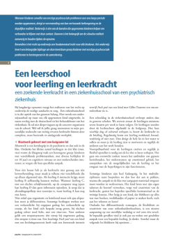 Een leerschool voor leerling en leerkracht