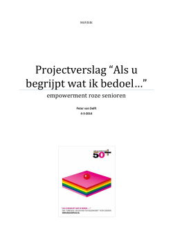 Projectverslag “Als u begrijpt wat ik bedoel…”