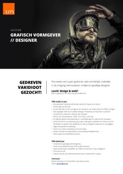 GRAFISCH VORMGEVER // DESIGNER