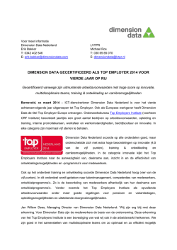 dimension data gecertificeerd als top employer 2014 voor vierde