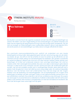 Tax fairness - Itinera Institute