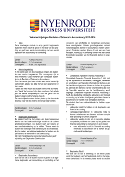 Vakomschrijvingen - Nyenrode Business Universiteit