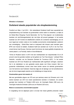 Duitsland steeds populairder als shopbestemming