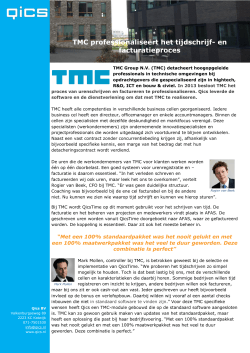 TMC professionaliseert het tijdschrijf- en facturatieproces