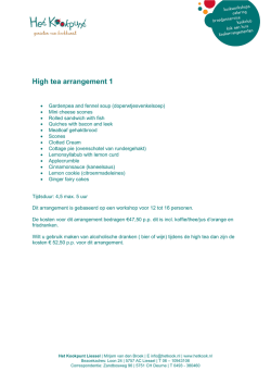 High tea arrangement 1