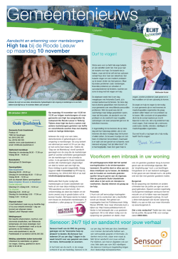High tea bij de Roode Leeuw op maandag 10 november