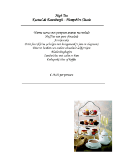 High Tea Kasteel de Essenburgh Kasteel de Essenburgh