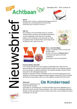 Schooljaar 2013 - 2014, nummer 19 26-06